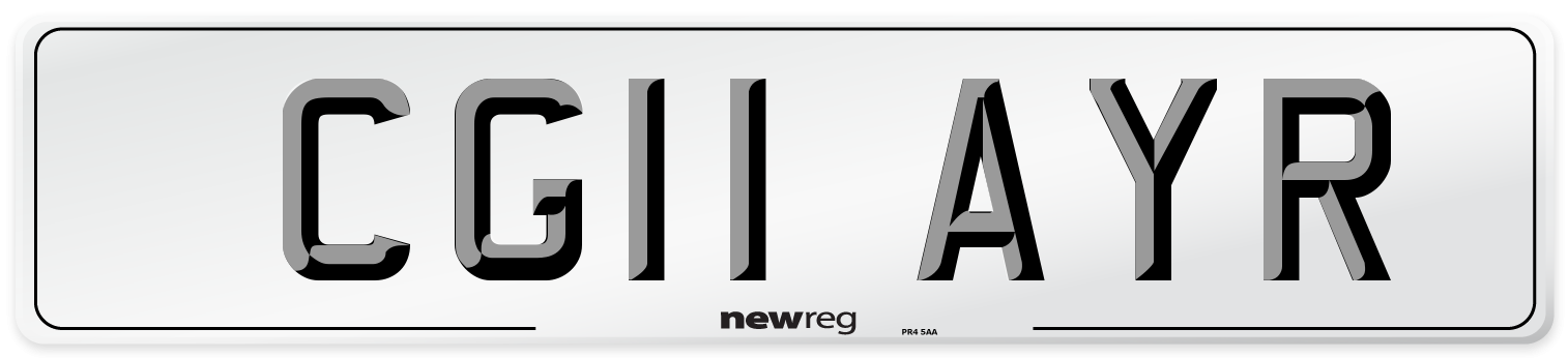 CG11 AYR Number Plate from New Reg